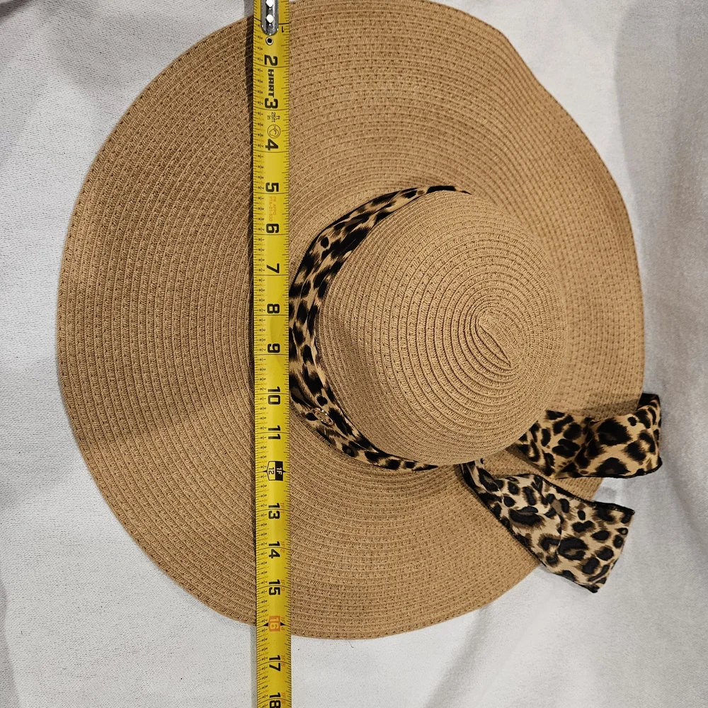 Adrienne Vittadini Strae Hat with Leopard Print Band - Picture 11 of 12